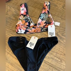 Billabong floral bikini with reversible top. 2 for 1!